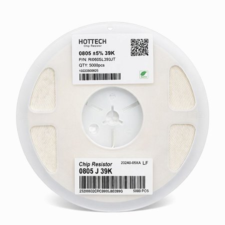 Resistor SMD 0805 39KΩ 1/8W 5% Thick Film (RI0805L393JT) Rolo 5000