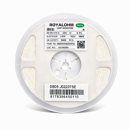 Resistor SMD 0805 22KΩ 1/8W 5% Thick Film (0805W8J0223T5E) Rolo 5000