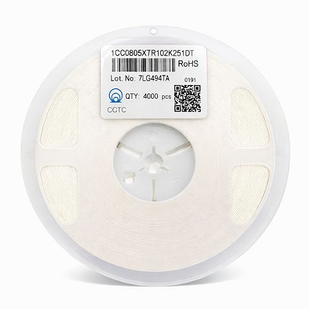 Capacitor Multicamadas MLCC 3.3pF 50V C0G/NP0 SMD 0603 – Rolo 4000