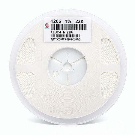 Resistor SMD 1206 22KΩ 1/4W 1% Thick Film (CLLE06FN22K) Rolo 5000