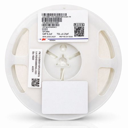 0805CG8R2C500NT Capacitor SMD 8.2pF 50V 0805 – Carretel 4000 Unidades