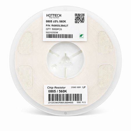 Resistor SMD 0805 560KΩ 1/8W 5% Thick Film (RI0805L564JT) Rolo 5000
