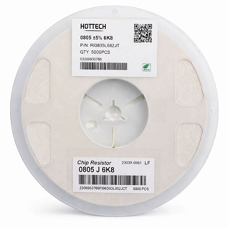 RI0805L682JT Resistor SMD 6K8Ω 0805 ±5% 0.125W – Rolo 5000 Peças