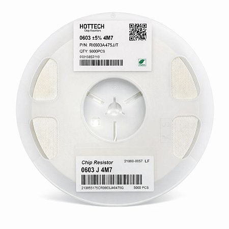 Resistor SMD 0603 4.7MΩ 1/10W 5% Thick Film (RI0603L475JT) Rolo 5000