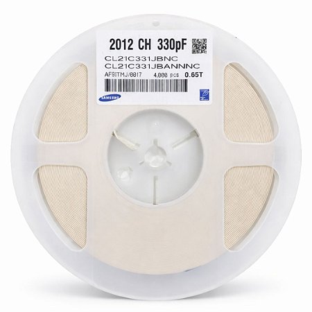 CL21C331JBNC Capacitor Cerâmico 330pF 50V C0G 2012 - Rolo 4.000 Peças