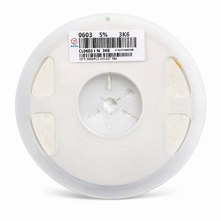 Resistor SMD 3.6KΩ 0603 0.1W 5% CL0603JN – Embalagem Reel 5000 Peças