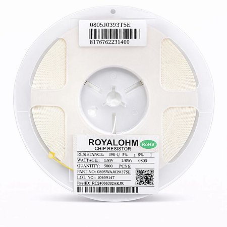 Resistor SMD 0805 39KΩ 1/8W 5% Thick Film (0805W8J0393T5E) Rolo 5000
