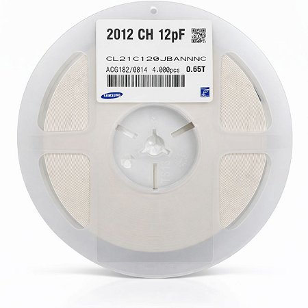 Capacitor Multicamadas MLCC 12pF 50V C0G/NP0 SMD 0805 ±5% – Rolo 4000