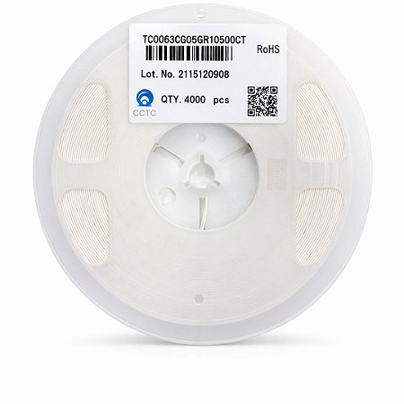 Capacitor Multicamadas MLCC 5.1pF 50V C0G/NP0 SMD 0603 ±5% – Rolo 4000