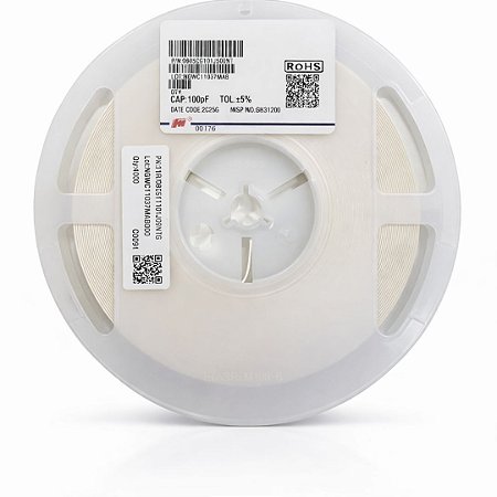 Capacitor Multicamadas MLCC 100pF 50V C0G/NP0 SMD 0805 ±5% – Rolo 4000