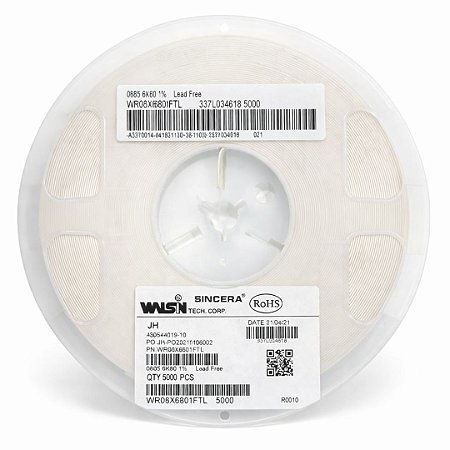 Resistor 6.8K SMD 0805 1% 0.125W WR08X6801FTL - Rolo 5.000 Peças