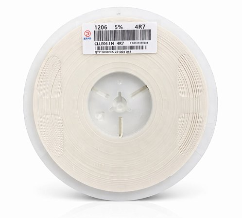 CLLE06JN4R7 Resistor SMD 4R7 (4.7Ω) 1206 5% – Rolo 5000 Peças