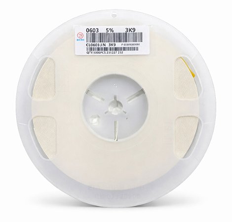 Resistor SMD 3K9Ω 0603 ±5% CL0603JN3K9 – Bobina 5.000 Unidades