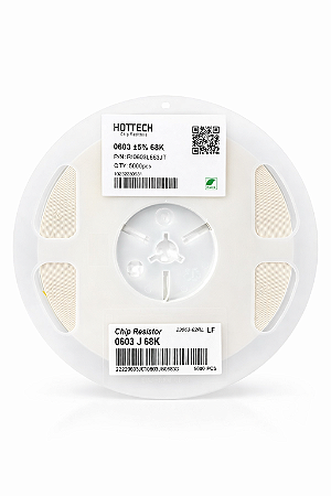 RI0603L683JT Resistor 68K Ohm SMD 0603 1/10W 5% – Rolo 5000 Peças