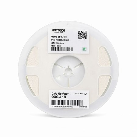 Resistor SMD 1Ω 0603 1/10W 5% Rolo 5000 Unidades