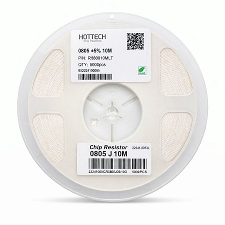 Resistor SMD 10MΩ 0603 1/8W 5% Rolo 5000 Unidades