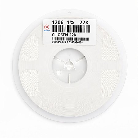 Resistor SMD 22KΩ 1206 1/4W 1% Rolo 5000 Unidades