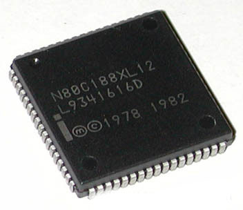 Microprocessador N80C188XL12 80188 Compatible PLCC SMD