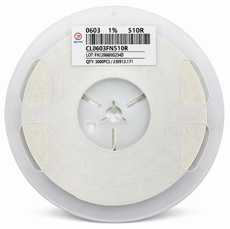 CL0603FN510R Resistor SMD 510R 0603 1% – Carretel 5000 Peças