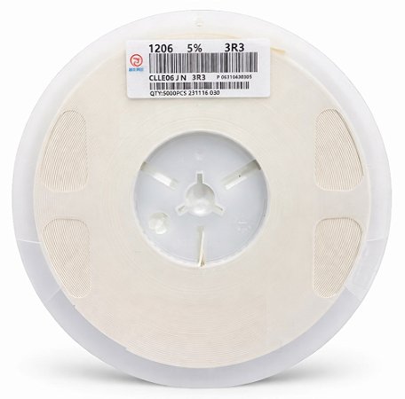 CLLE06JN3R3 Resistor SMD 3R3 (3.3Ω) 1206 5% – Carretel 5000 Unidades