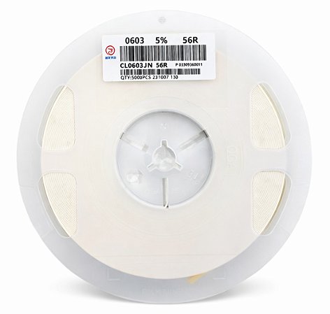 CL0603JN56R Resistor SMD 56R 0603 ±5% Rolo com 5000 Peças