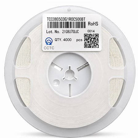 TCC0805C0G1R0C500BT Capacitor SMD 0805 1pF 50V C0G - Rolo 4.000 Peças