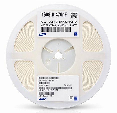 Rolo 4000x Capacitor SMD 470nF 25V 1608 Samsung CL10B474KA8NNNC 10%