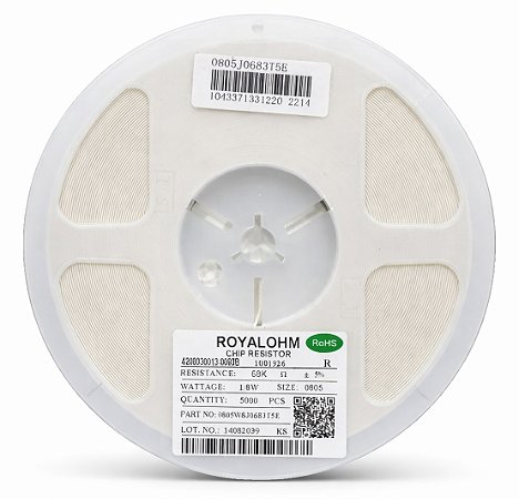 Resistor SMD 68K 0805 1/8W 5% (0805W8J0683T5E) - Bobina 5000 Unidades