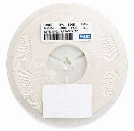Rolo 5K Resistores 820K 0805 SMD 0,125W 5% RTT05824JTP RALEC