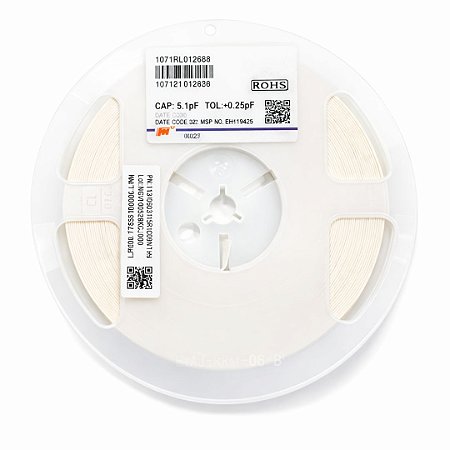 Capacitor MLCC 5.1pF 50V 0603 COG/NP0 Alta Estabilidade – 4.000 Unidades (0603CG5R1C500NT)