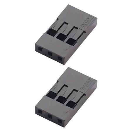 Header Modu Fêmea 1x3 2.54mm Vertical 180° PCB (254203HA298)