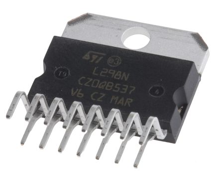 IC L298N Ponte H Dupla Driver de Motor DC/Stepper 46V 2A STMicroelectronics