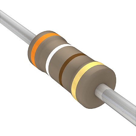 Resistor 390Ω CR25 Filme Carbono 5% 1/4 Watt Axial