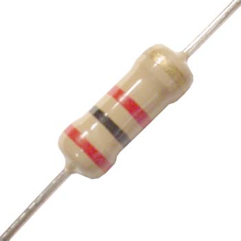 Resistor 22 Ohms CR25 1/4W ±5% Carbon Film Axial