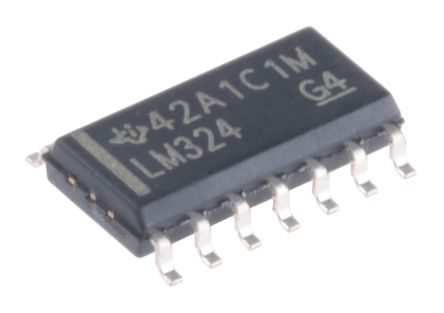 Amplificador Operacional Quad LM324DR SMD SOIC-14 Texas Alta Ganho 1.2MHz