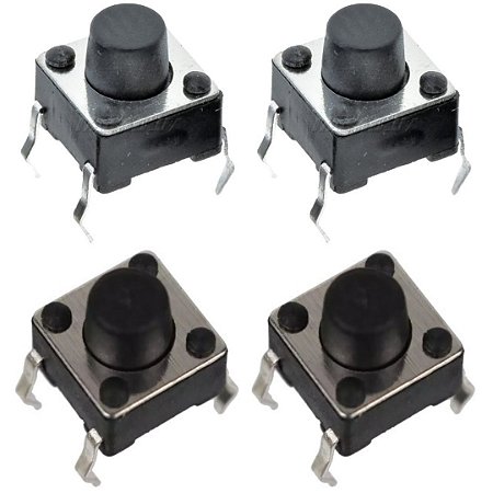 Chave Push Button Tátil 6x6x6mm 4 Terminais KFC-A06