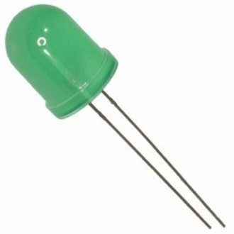 LED 5mm Verde Difuso 1000mcd Alta Luminosidade