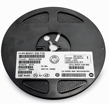 BC817-25LT1G Transistor NPN SOT-23 45V 0.5A SMD ON Semi Rolo com 3000