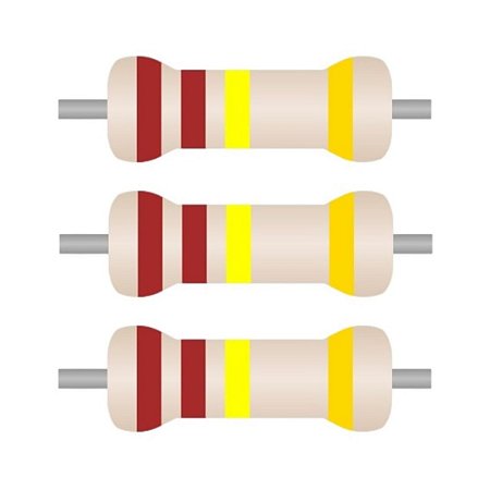 Resistor 110K 1/6W 5% CR12 Filme de Carbono Axial – Pacote com 100