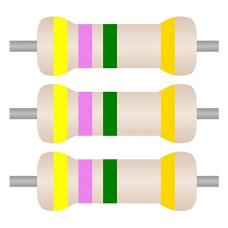 Resistor 4M7 1/6W 5% CR12 Axial PTH – Pacote com 100 Unidades