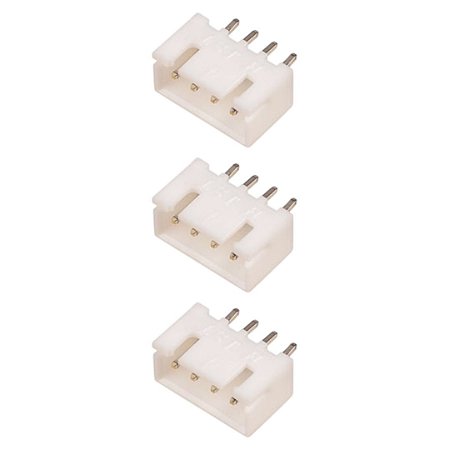 Conector Tipo KK 4P Macho Reto 180° 2.54mm Branco para PCB DS1069-4MVW