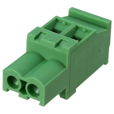 Borne Conector 2P Fêmea 5.00mm 180° Parafuso PCB 300V (TS02715B0000G)