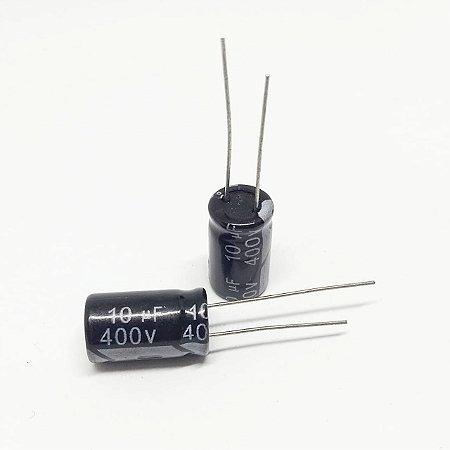 Capacitor Eletrolítico Radial 10uF 400V 105°C 18x10mm Alta Tensão