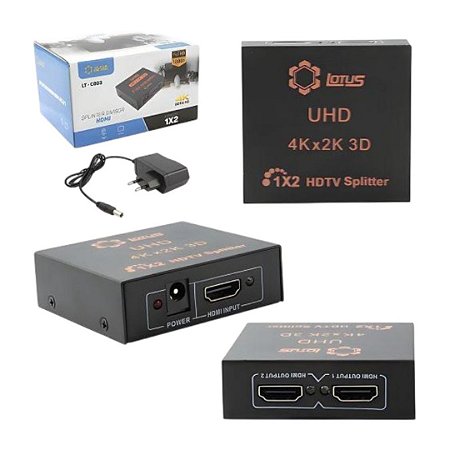 Splitter HDMI 1 Entrada para 2 Saídas 4K LT-CV003