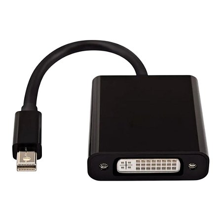 Conversor Mini DP para DVI-I 24+5 Fêmea c/ Extensão Flexível (Rabicho)