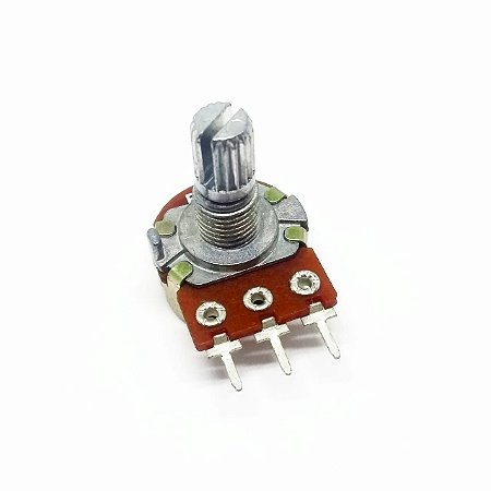 Potenciômetro Ajustável 100KΩ Linear WH148-1 B100K 15mm 3 Pinos