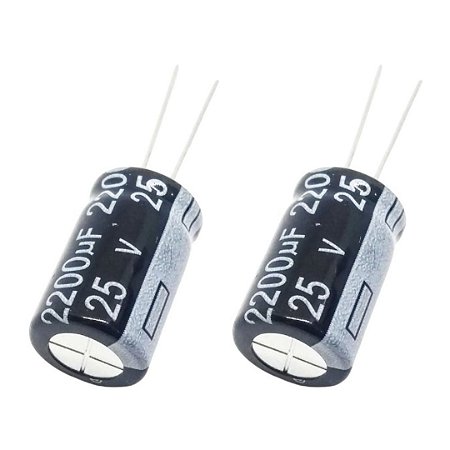 Capacitor Eletrolítico 2200µF 25V 105°C Radial Chong 13x20mm