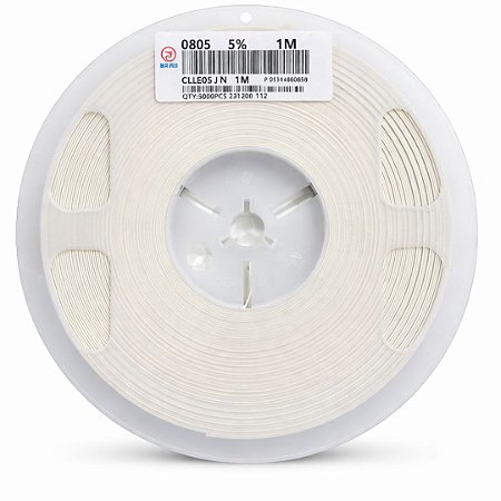 Resistor SMD 0805 1 Mega Ohm 1/8W 5% CLLE05JN – 5.000 Unidades