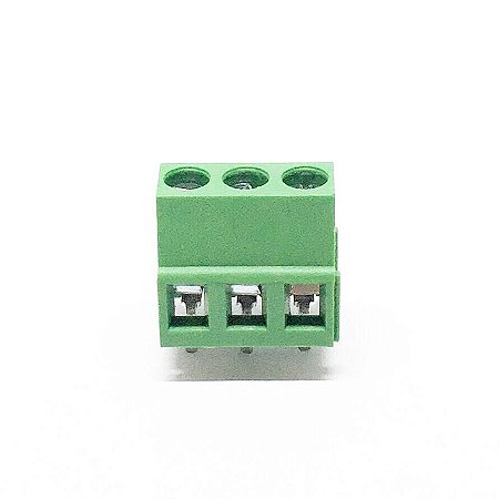Conector Borne KF-128 3T Verde 3 Vias PCB