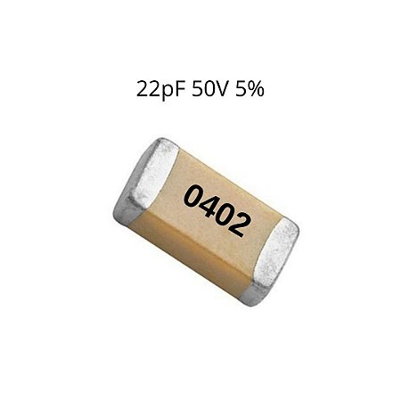 Capacitor Cerâmico 24pF 50V SMD 0402 Tolerância 5% Kit 100